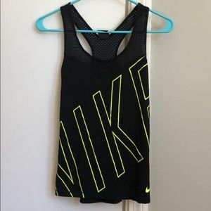 Black athletic tank top